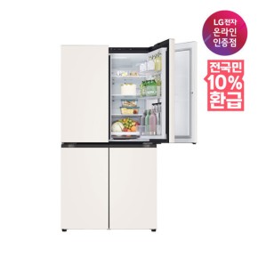 환급 체감가 167만원대 LG 디오스 오브제컬렉션 매직스페이스 냉장고 T875MEE111 1등급 870L 4도어 냉장고