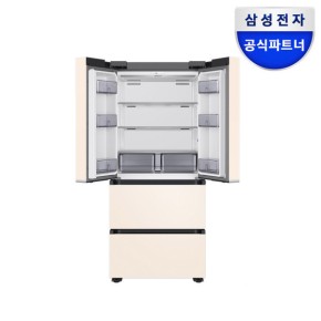 비스포크 AI김치플러스 김치냉장고 RQ49DG90X24E 490L 4도어 매트 크리미 베이지 혜택가151만원대