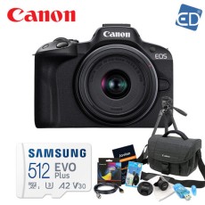 캐논정품 EOS R50(블랙)  RF S18-45mm128G+8종패키지ED (메모리 512GB로 용량 UP)