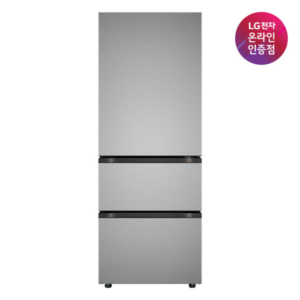 [으뜸효율 대상] LG 디오스 오브제컬렉션 327L 3도어 메탈 1등급 김치냉장고 Z330MPSF11