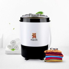 휴앤봇 소형세탁기 미니 아기 속옷 양말 행주 걸레 탈수 세탁 HS-MW25G 2.5kg