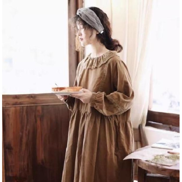 이끼당 스미레 코듀로이 러블리 가을겨울 원피스