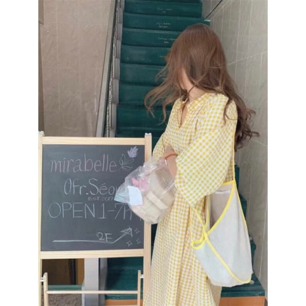 안목의여왕 9회 김남주 원피스 노랑색 의상 체크 패션 드레스 옷